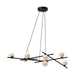Kuzco Canada - LED Chandelier - Amara - Black/Glossy Opal Glass- Union Lighting Luminaires Decor