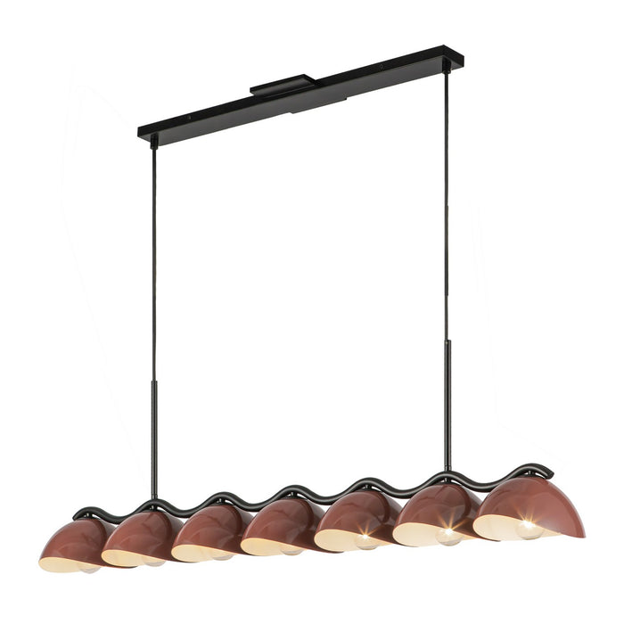 Kuzco Canada - Seven Light Linear Pendant - Atlas - Black/Burgundy- Union Lighting Luminaires Decor