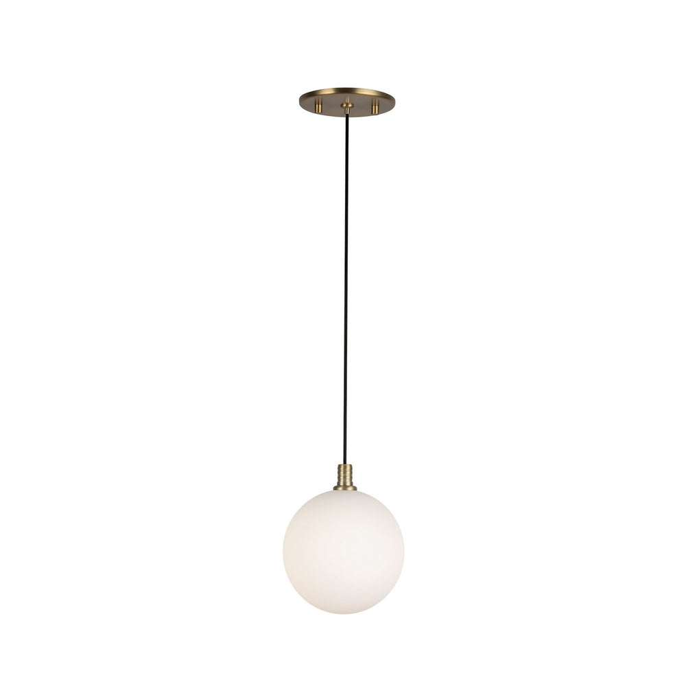 Kuzco Canada - LED Pendant - Bolla - Brushed Gold/Opal Glass- Union Lighting Luminaires Decor