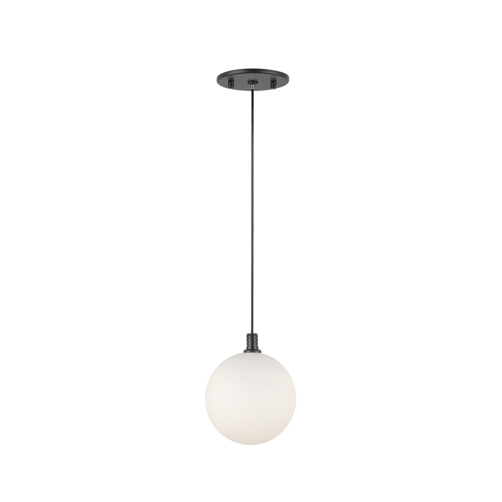 Kuzco Canada - LED Pendant - Bolla - Black/Opal Glass- Union Lighting Luminaires Decor