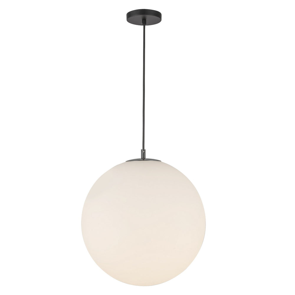 Kuzco Canada - One Light Pendant - Marco - Black/Opal Glass- Union Lighting Luminaires Decor