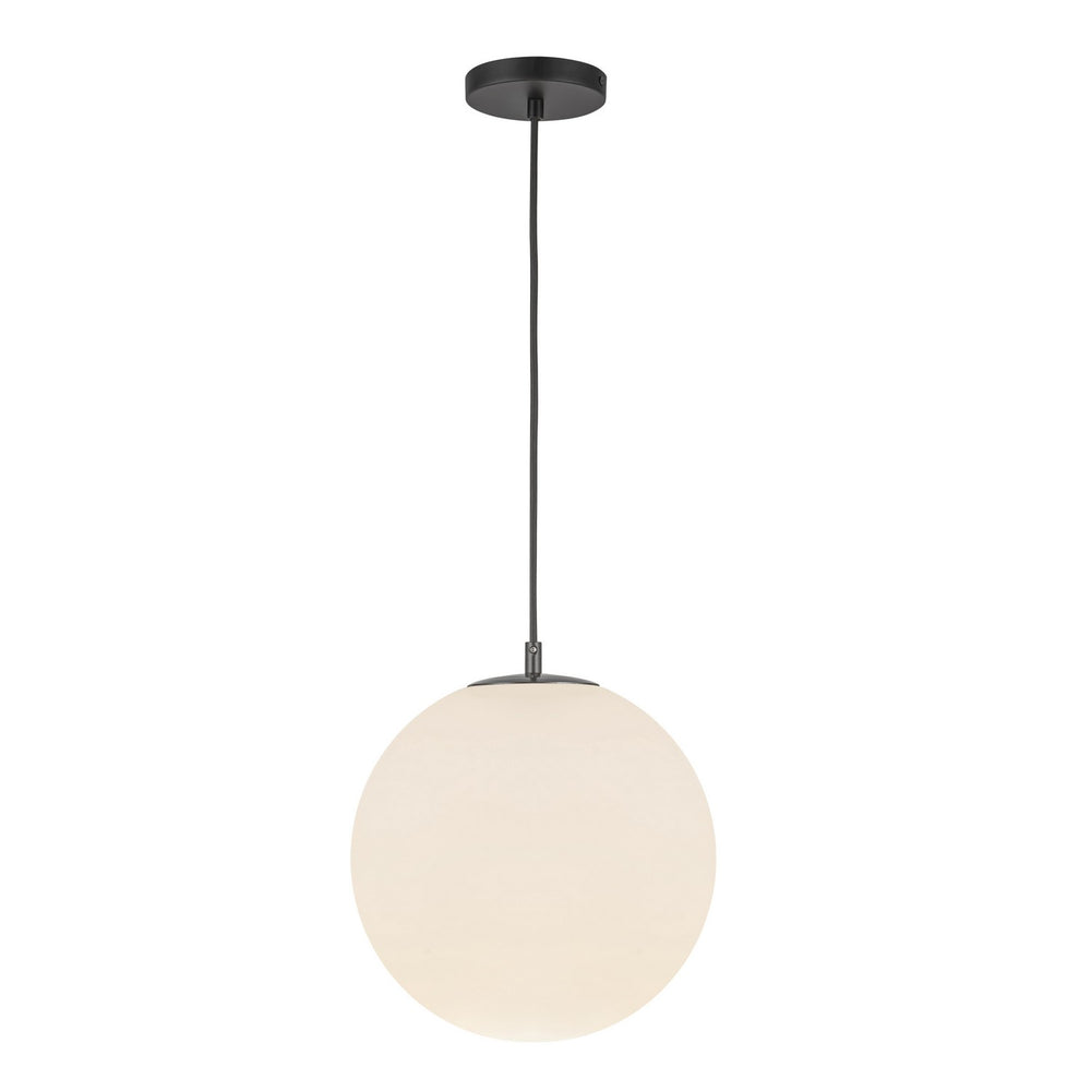 Kuzco Canada - One Light Pendant - Marco - Black/Opal Glass- Union Lighting Luminaires Decor