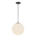 Kuzco Canada - One Light Pendant - Marco - Black/Opal Glass- Union Lighting Luminaires Decor
