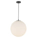 Kuzco Canada - One Light Pendant - Marco - Black/Opal Glass- Union Lighting Luminaires Decor