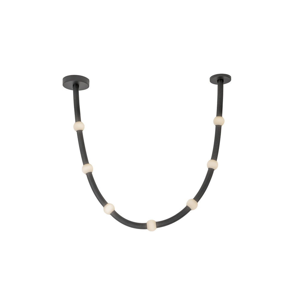 Kuzco Canada - LED Pendant - Corda - Black/Opal Glass- Union Lighting Luminaires Decor
