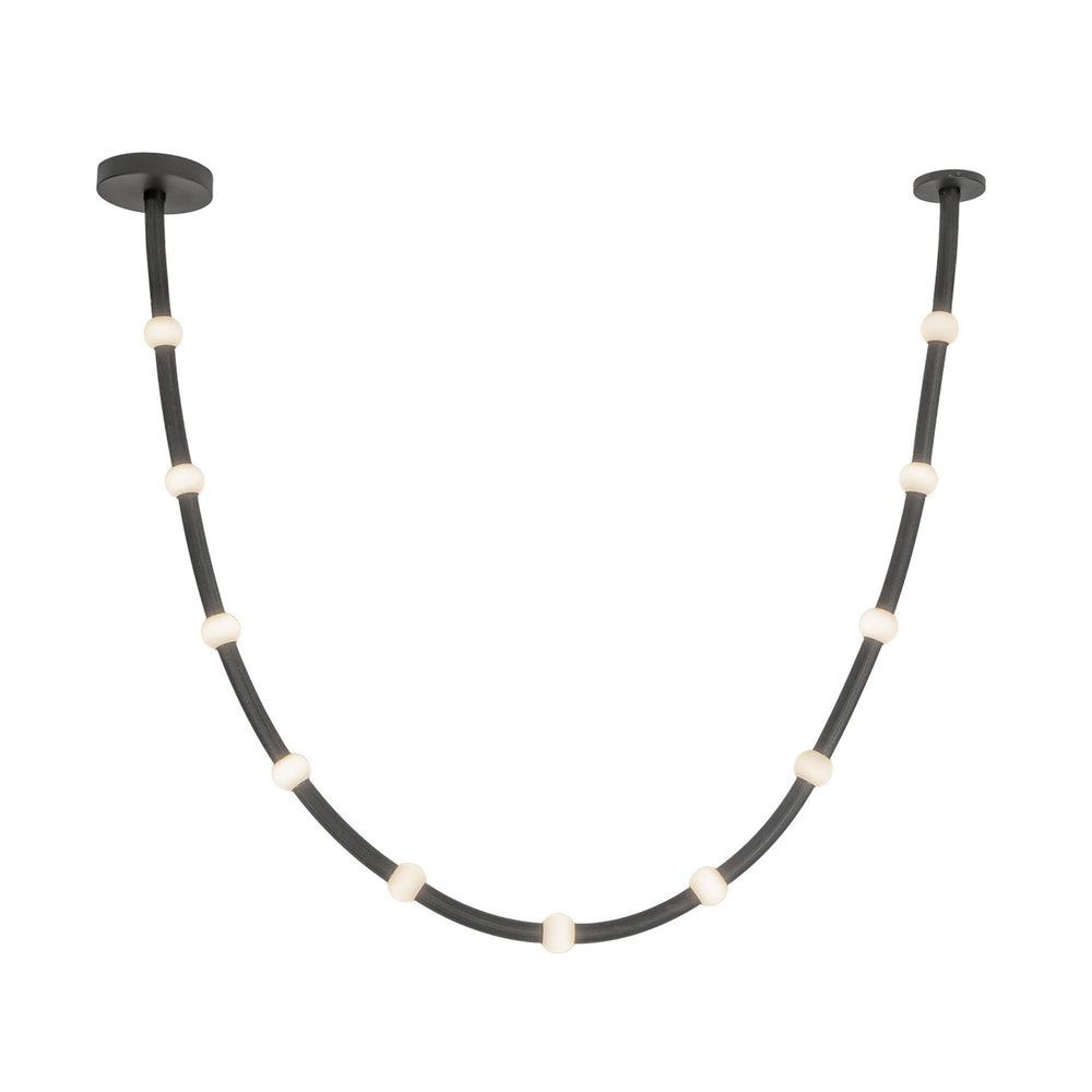Kuzco Canada - LED Pendant - Corda - Black/Opal Glass- Union Lighting Luminaires Decor