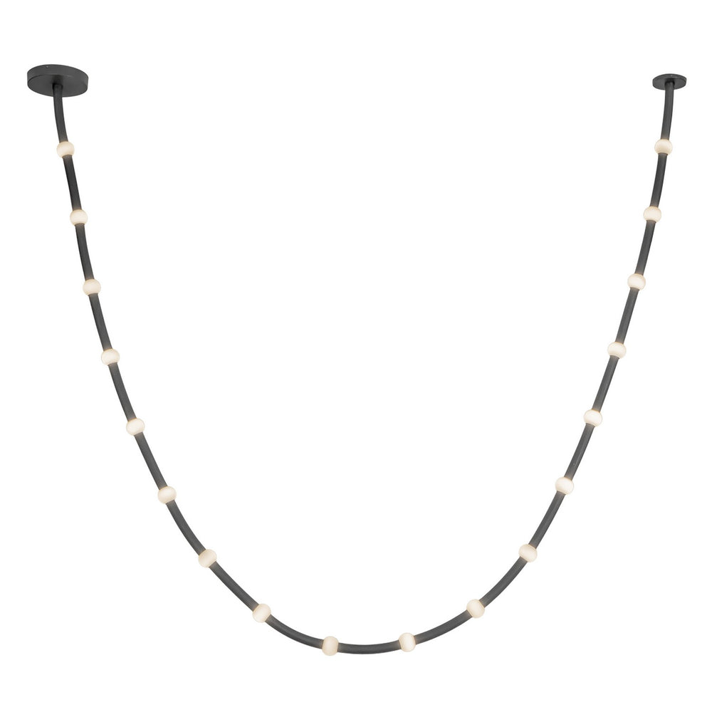 Kuzco Canada - LED Pendant - Corda - Black/Opal Glass- Union Lighting Luminaires Decor