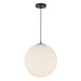 Kuzco Canada - LED Pendant - Marco - Black/Opal Glass- Union Lighting Luminaires Decor