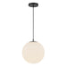 Kuzco Canada - LED Pendant - Marco - Black/Opal Glass- Union Lighting Luminaires Decor