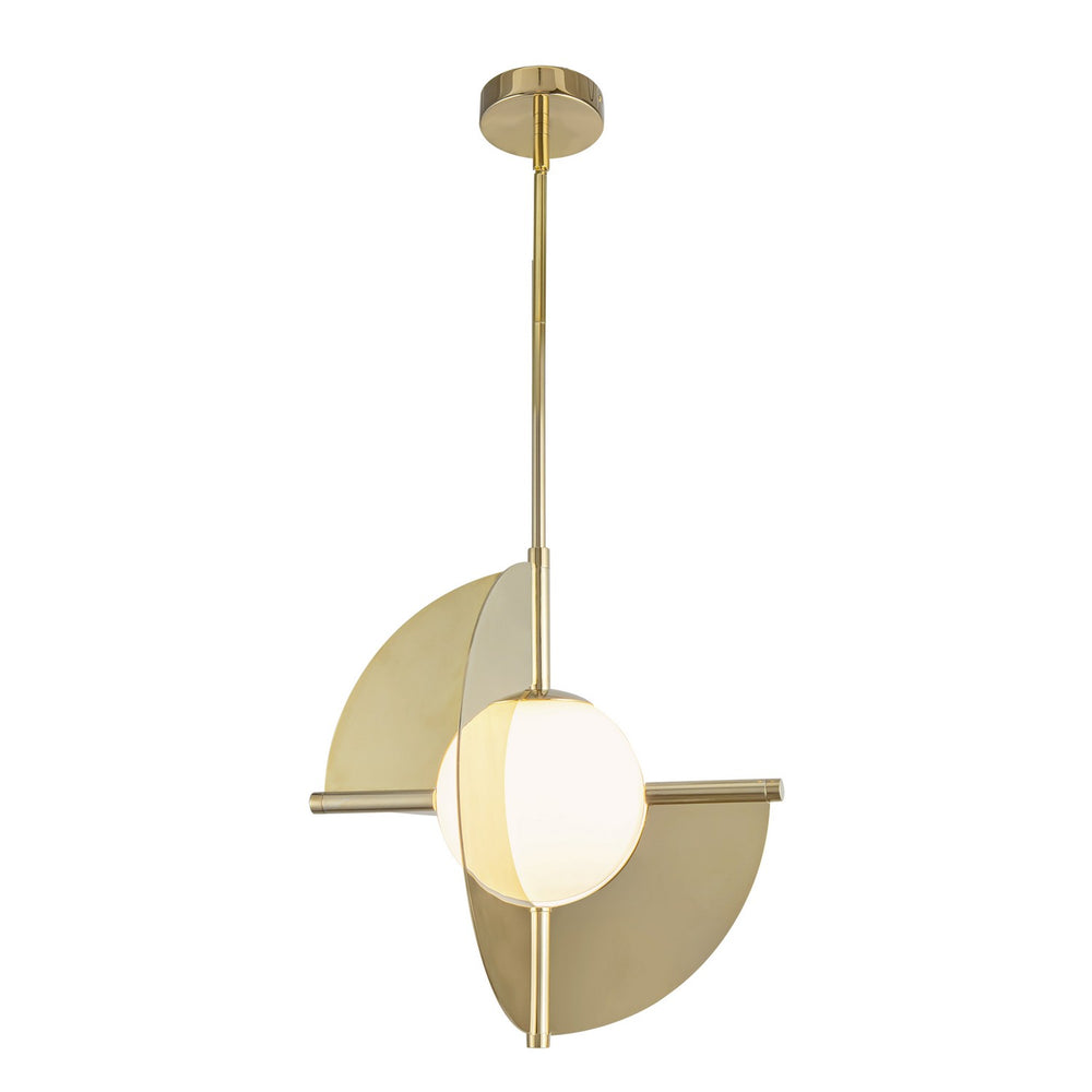 Kuzco Canada - LED Pendant - Scorpio - Metallic Brass/Opal Glass- Union Lighting Luminaires Decor