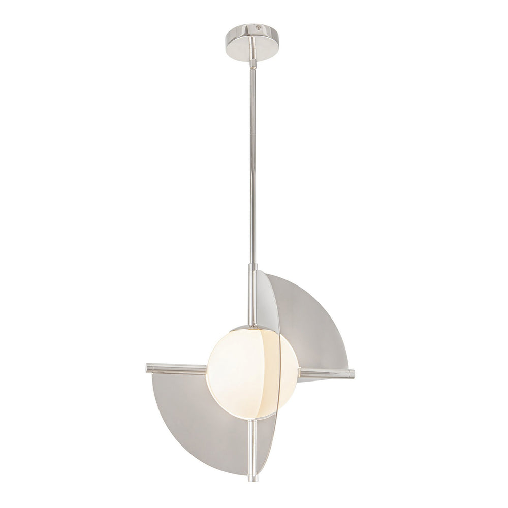 Kuzco Canada - LED Pendant - Scorpio - Polished Nickel/Opal Glass- Union Lighting Luminaires Decor