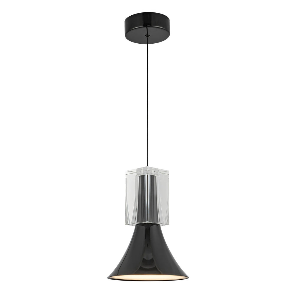 Kuzco Canada - LED Pendant - Floe - Glossy Black/Clear Crystal- Union Lighting Luminaires Decor