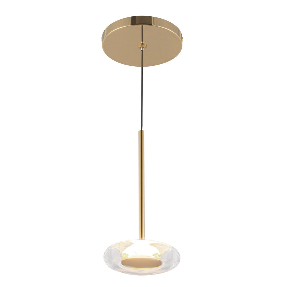 Kuzco Canada - LED Pendant - Stephord - Metallic Brass/Clear Glass- Union Lighting Luminaires Decor