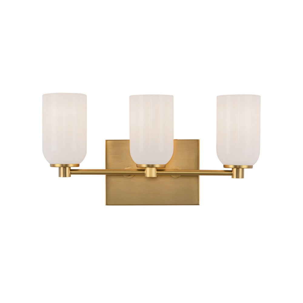 Kuzco Canada - Three Light Vanity - Nola - Brushed Gold/Glossy Opal Glass- Union Lighting Luminaires Decor