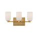 Kuzco Canada - Three Light Vanity - Nola - Brushed Gold/Glossy Opal Glass- Union Lighting Luminaires Decor