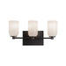 Kuzco Canada - Three Light Vanity - Nola - Black/Glossy Opal Glass- Union Lighting Luminaires Decor