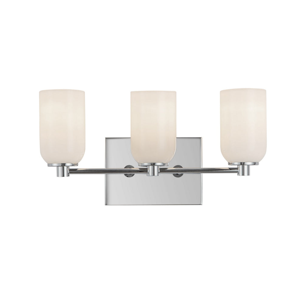Kuzco Canada - Three Light Vanity - Nola - Chrome/Glossy Opal Glass- Union Lighting Luminaires Decor