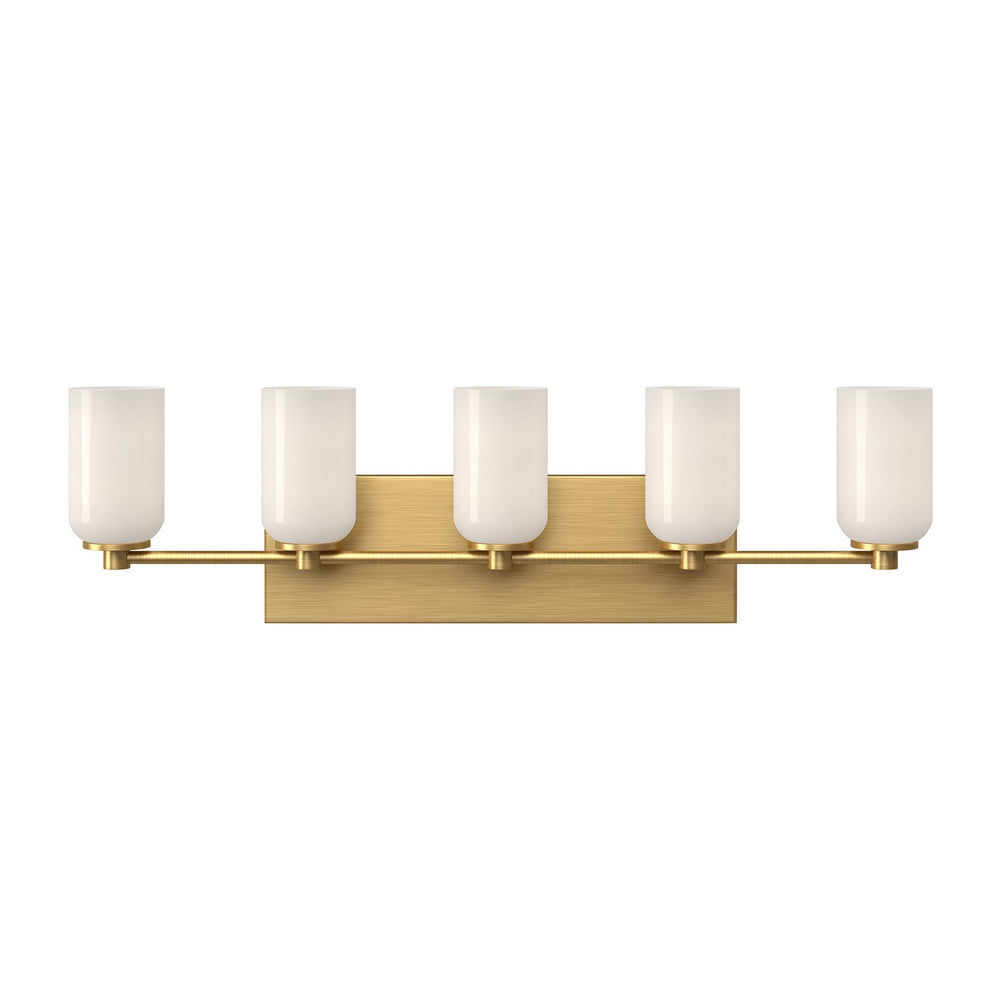 Kuzco Canada - Five Light Vanity - Nola - Brushed Gold/Glossy Opal Glass- Union Lighting Luminaires Decor