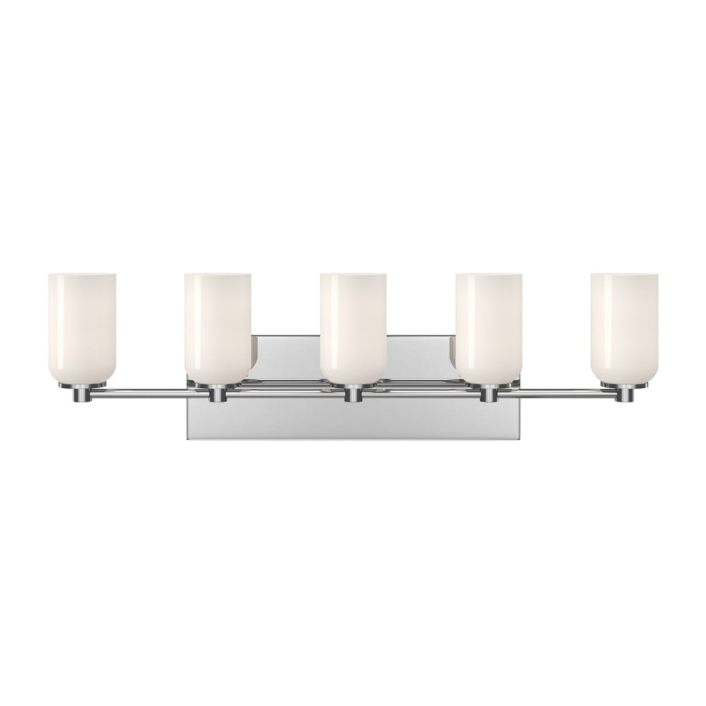 Kuzco Canada - Five Light Vanity - Nola - Chrome/Glossy Opal Glass- Union Lighting Luminaires Decor