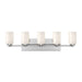 Kuzco Canada - Five Light Vanity - Nola - Chrome/Glossy Opal Glass- Union Lighting Luminaires Decor