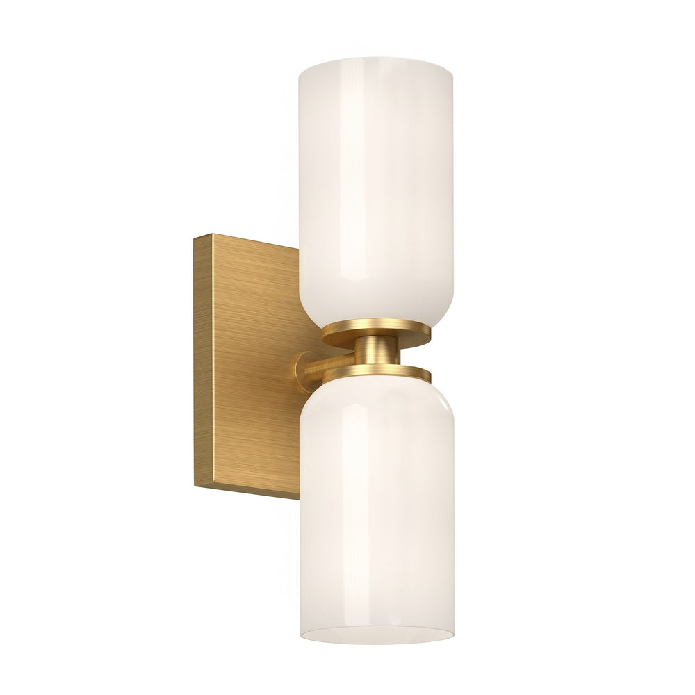 Kuzco Canada - Two Light Wall Sconce - Nola - Brushed Gold/Glossy Opal Glass- Union Lighting Luminaires Decor