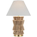 Visual Comfort Signature Canada - LED Table Lamp - Antigua - Natural Abaca and Antique-Burnished Brass- Union Lighting Luminaires Decor
