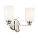 Kichler Canada - Two Light Bath - Gioe - Brushed Nickel- Union Lighting Luminaires Decor
