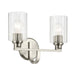 Kichler Canada - Two Light Bath - Gioe - Brushed Nickel- Union Lighting Luminaires Decor