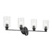 Kichler Canada - Four Light Bath - Gioe - Black- Union Lighting Luminaires Decor
