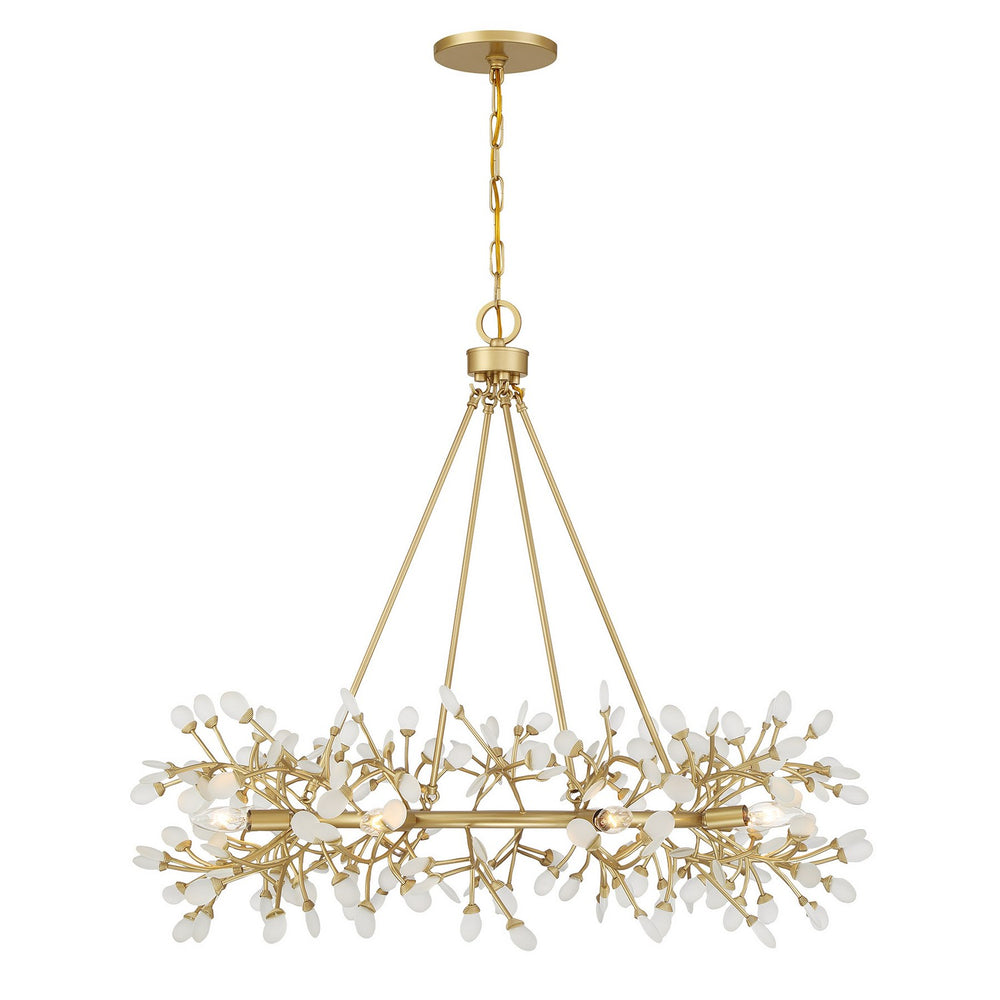 Savoy House - Eight Light Chandelier - Once - Spun Gold- Union Lighting Luminaires Decor