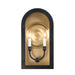 Savoy House - Two Light Outdoor Wall Lantern - Grotto - Matte Black w/Vintage Gold- Union Lighting Luminaires Decor
