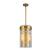 Artcraft Canada - Three Light Pendant - Dahlia - Brushed Brass- Union Lighting Luminaires Decor