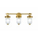 Artcraft Canada - Three Light Bathroom Vanity - Myla - Vintage Brass- Union Lighting Luminaires Decor