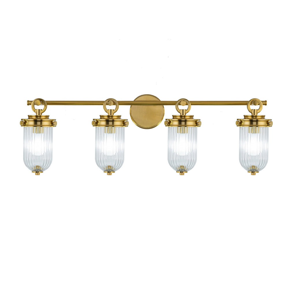 Artcraft Canada - Four Light Bathroom Vanity - Myla - Vintage Brass- Union Lighting Luminaires Decor