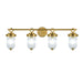 Artcraft Canada - Four Light Bathroom Vanity - Myla - Vintage Brass- Union Lighting Luminaires Decor