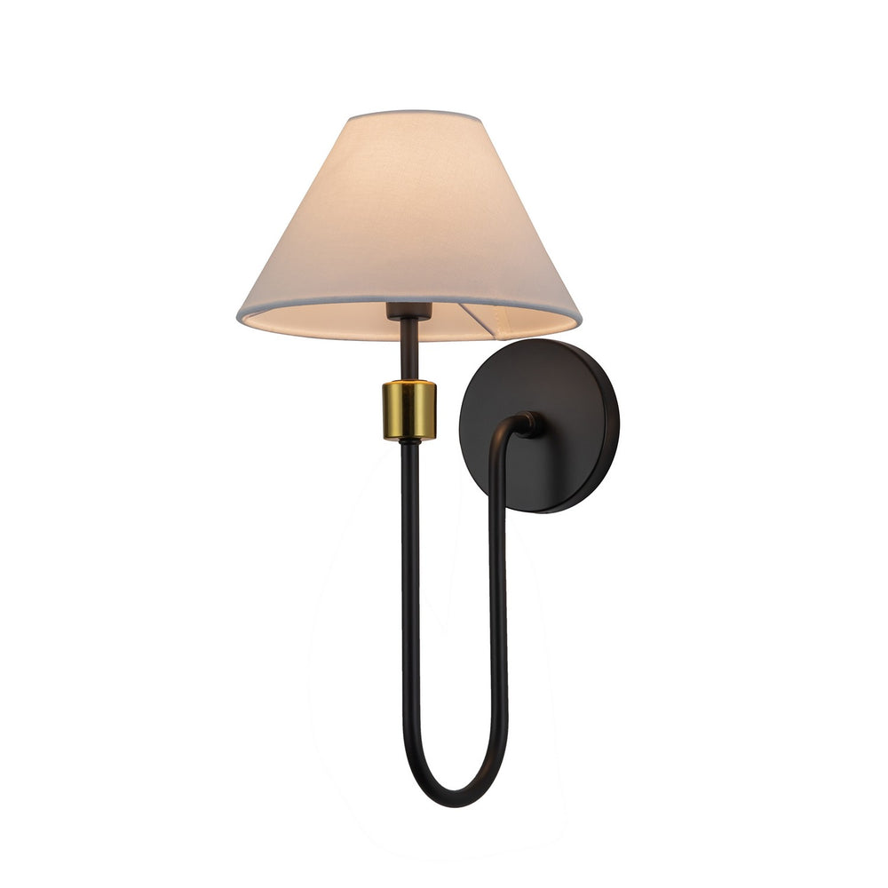 Artcraft Canada - One Light Wall Sconce - Providence - Black, Brushed Brass- Union Lighting Luminaires Decor