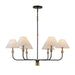 Artcraft Canada - Six Light Chandelier - Providence - Black, Brushed Brass- Union Lighting Luminaires Decor