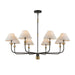 Artcraft Canada - Eight Light Chandelier - Providence - Black, Brushed Brass- Union Lighting Luminaires Decor