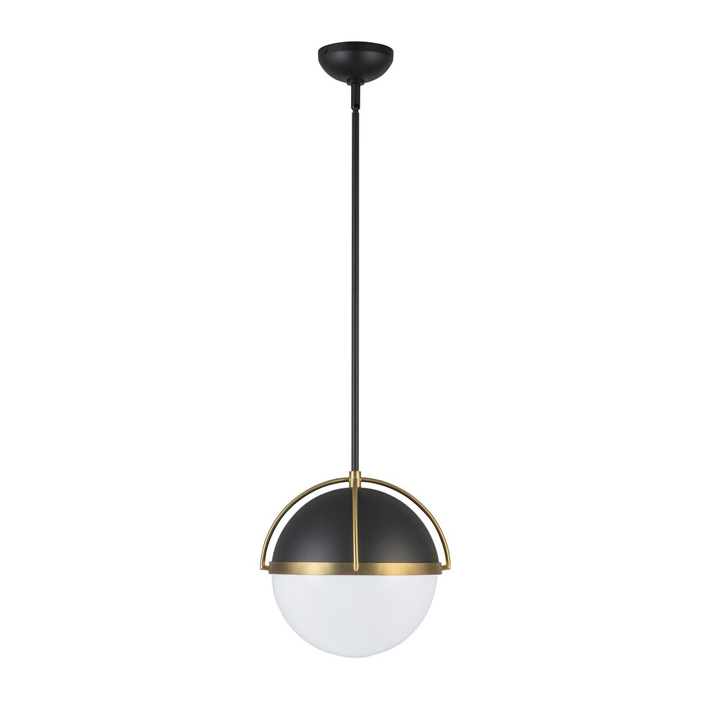Artcraft Canada - One Light Pendant - Dahlia - Black, Brushed Brass- Union Lighting Luminaires Decor
