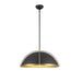 Artcraft Canada - One Light Pendant - Dahlia - Black, Brushed Brass- Union Lighting Luminaires Decor