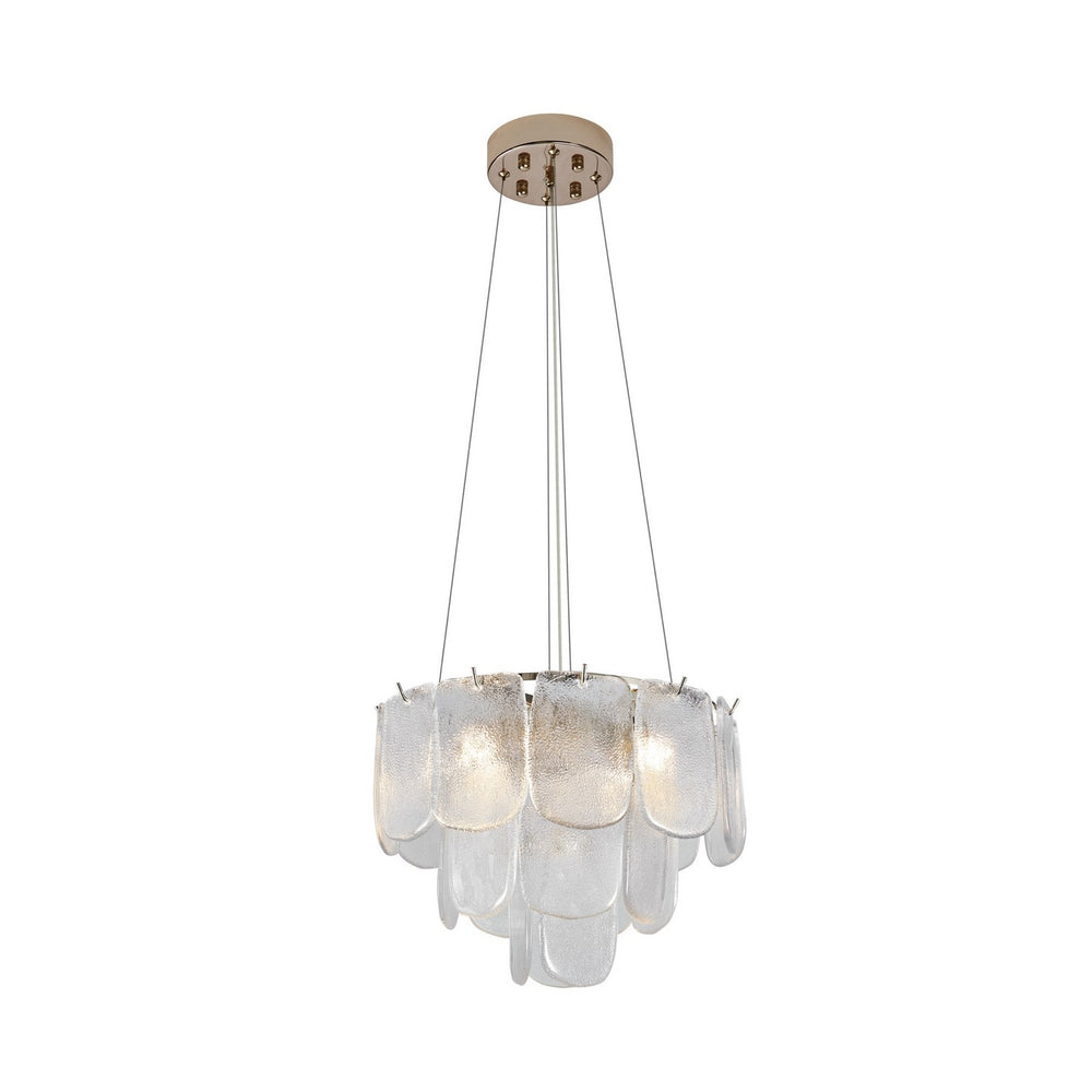 Artcraft Canada - Five Light Pendant - Bianca - Polished Nickel, Crystalline- Union Lighting Luminaires Decor