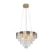 Artcraft Canada - 12 Light Chandelier - Bianca - Polished Nickel, Crystalline Smoke- Union Lighting Luminaires Decor