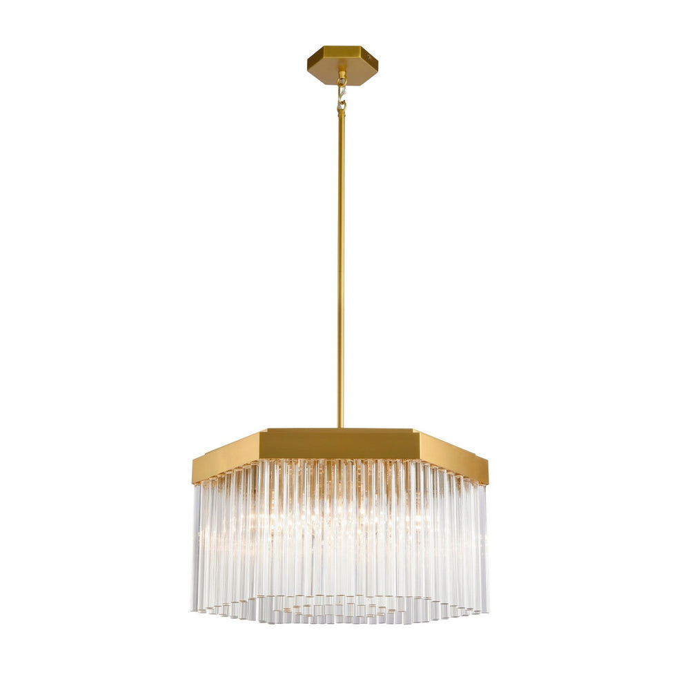Artcraft Canada - Seven Light Chandelier - Emma - Brushed Brass- Union Lighting Luminaires Decor