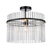Artcraft Canada - One Light Semi Flush Mount - Ava - Black- Union Lighting Luminaires Decor