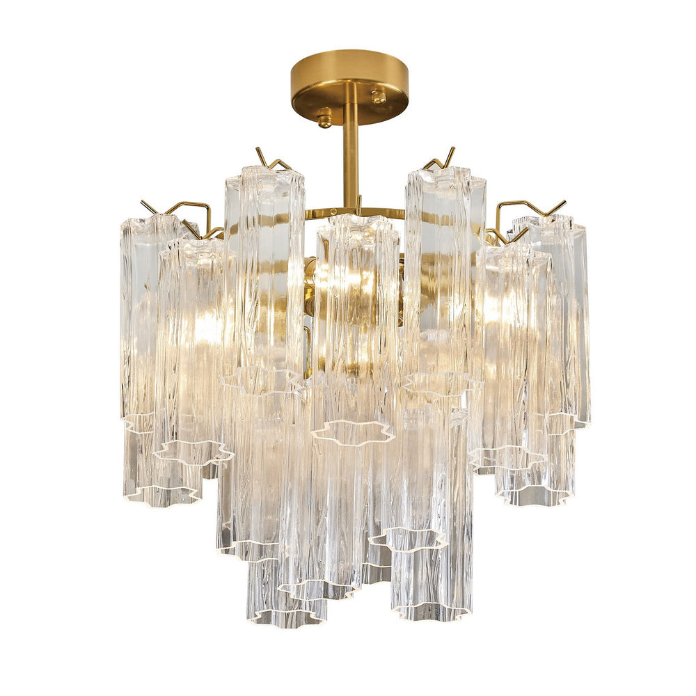 Artcraft Canada - Five Light Semi Flush Mount - Sophia - Brass- Union Lighting Luminaires Decor