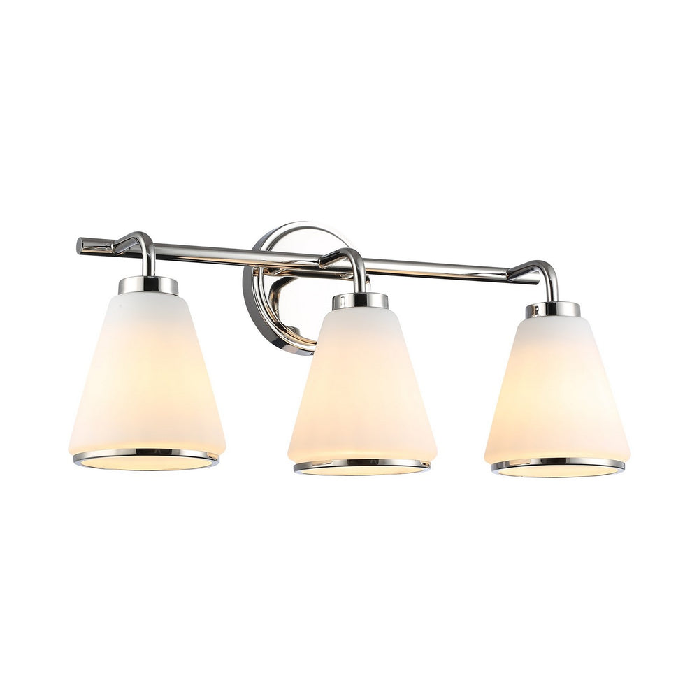 Artcraft Canada - Three Light Bathroom Vanity - Zoey - Polished Nickel- Union Lighting Luminaires Decor