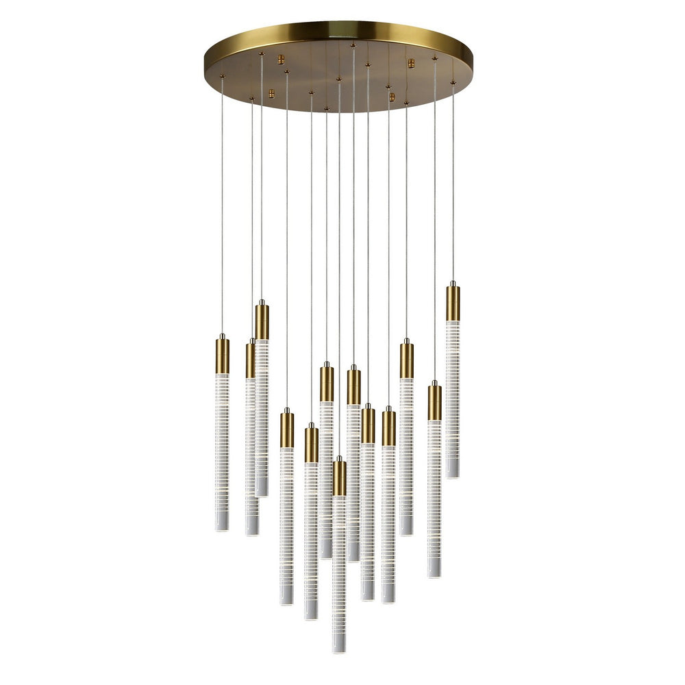 Artcraft Canada - LED Chandelier - Celine - Brass- Union Lighting Luminaires Decor