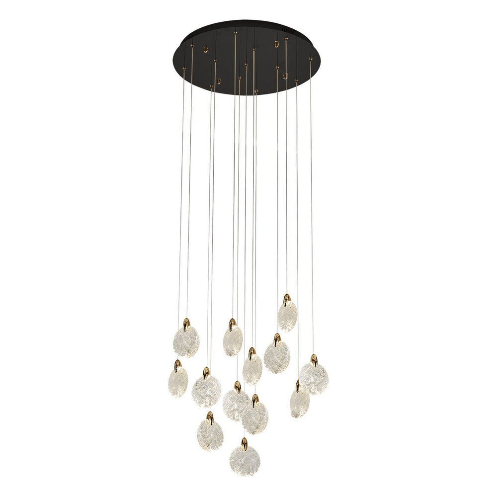 Artcraft Canada - LED Chandelier - Snowflake - Satin Brass- Union Lighting Luminaires Decor