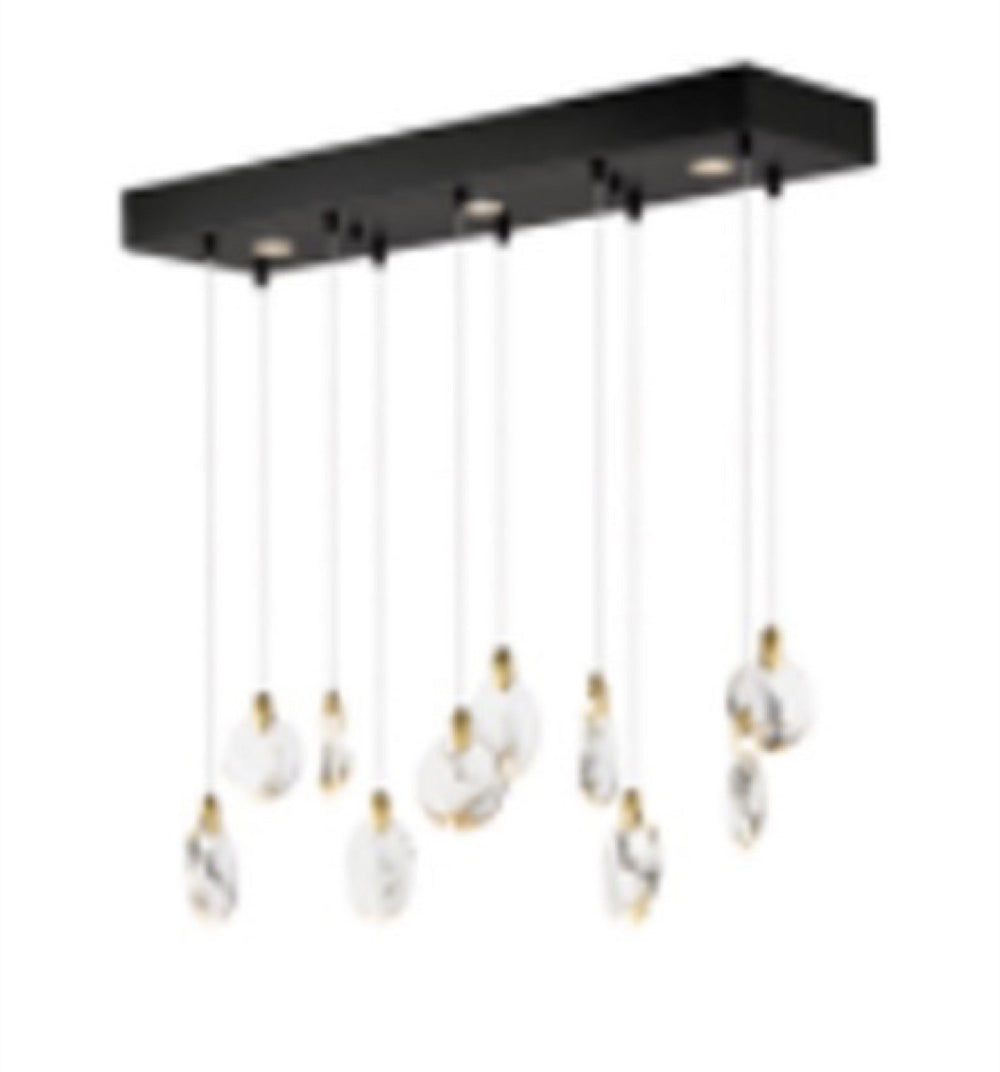 Artcraft Canada - LED Island Pendant - Snowflake - Satin Brass- Union Lighting Luminaires Decor
