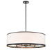 Artcraft Canada - Eight Light Island Pendant - High Street - Black- Union Lighting Luminaires Decor